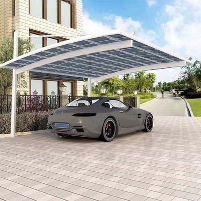 DIY Πολυκαρβονικό Παράθυρο Αλουμινίου Φρέμα Carport με πολυκαρβονική οροφή για την προστασία του οχήματος