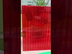 Κόκκινο κοίλο φύλλο από πολυανθρακικό με πάχος 7 mm 2.1m*5.8m