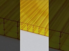 10 mm κίτρινο τετραπλάσιο φύλλο πολυκαρβονίου