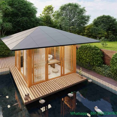 Καλή τιμή. Το αλουμινένιο περίπτερο σε ιαπωνικό στυλ τσαγιού ανακαλύπτει την ομορφιά και τη λειτουργικότητα σε απευθείας σύνδεση