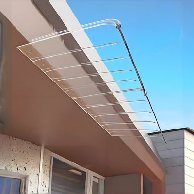 Διαφανής αόρατος DIY πολυανθρακονικό PC Awning Λιγάς συντήρησης επιλογή για την προστασία από τις καιρικές συνθήκες
