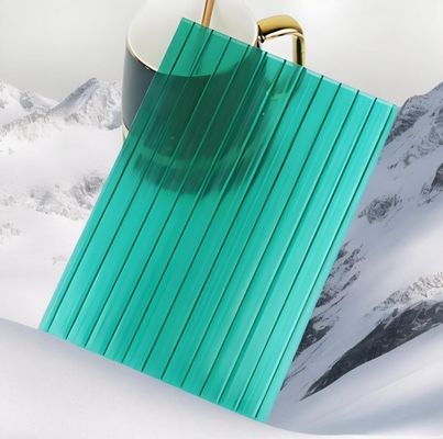 3mm Twin Wall pc κούφιο φύλλο Προστατευτική ταινία PE Anti UV Coating 100%  πρώτες ύλες