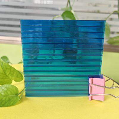 4mm to 12mm Thermoplastic Blue Colored Filter Polycarbonate Sheet for Cool and Pleasant Ambient Illumination and High Impact Resistance